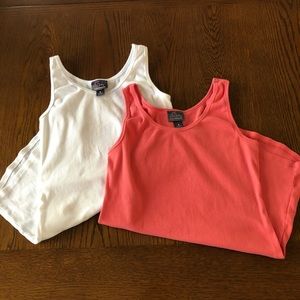 Motherhood Maternity Tanks - Coral & While Small